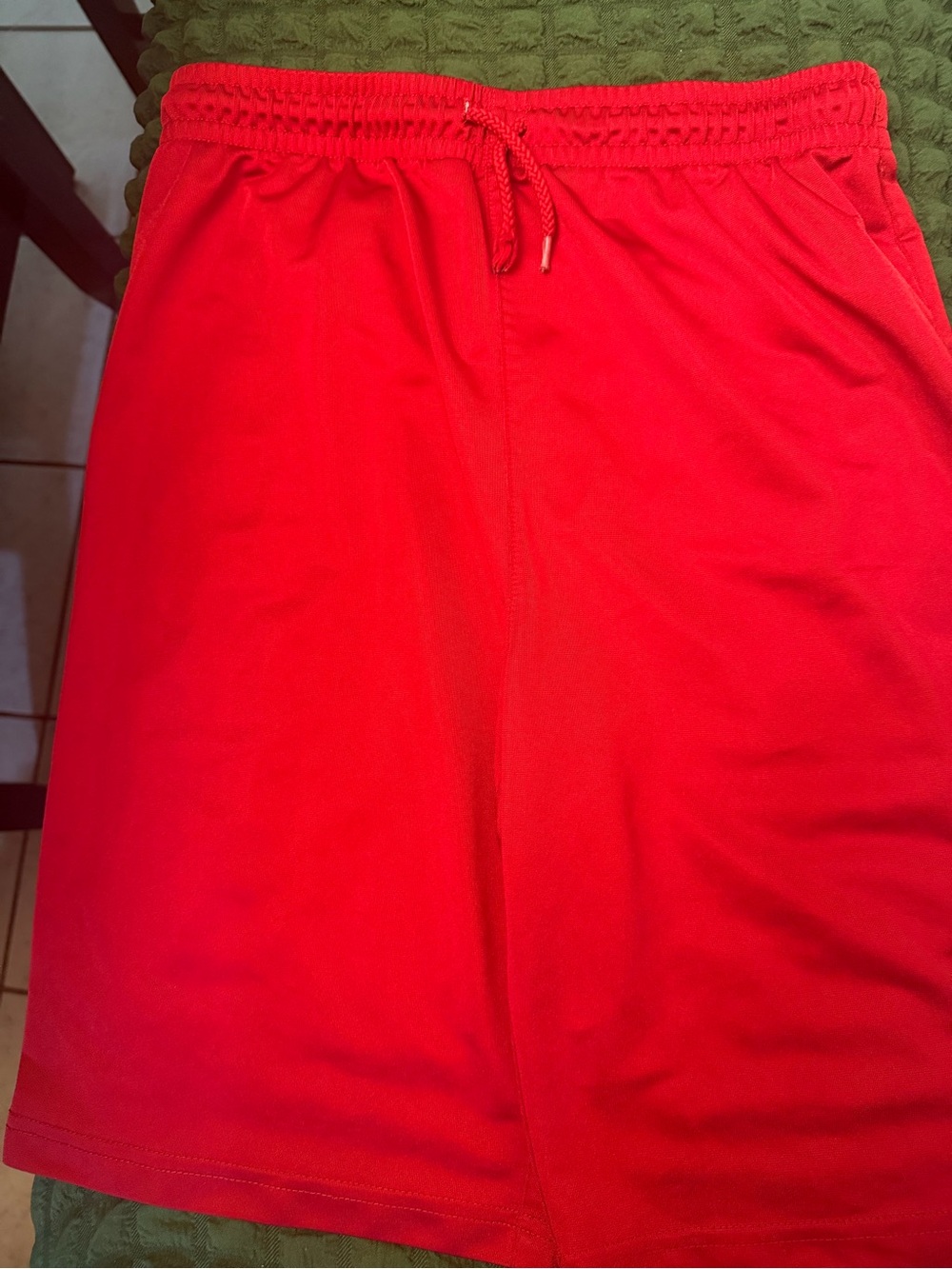 Youth Red Active Drawstring Shorts